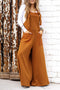 Knotted Straps Patch Pocket Wide Leg Jumpsuit